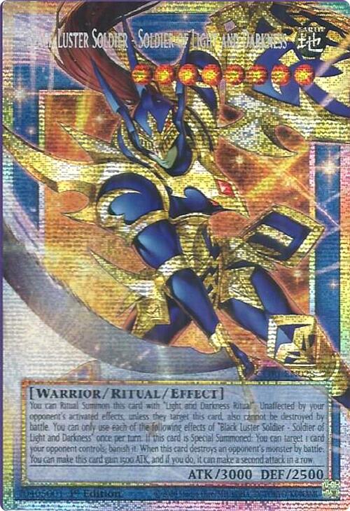 Black Luster Soldier - Soldier of Light and Darkness (Starlight Rare) (Extended Art) [CORI-EN028] Starlight Rare | Exor Games Truro
