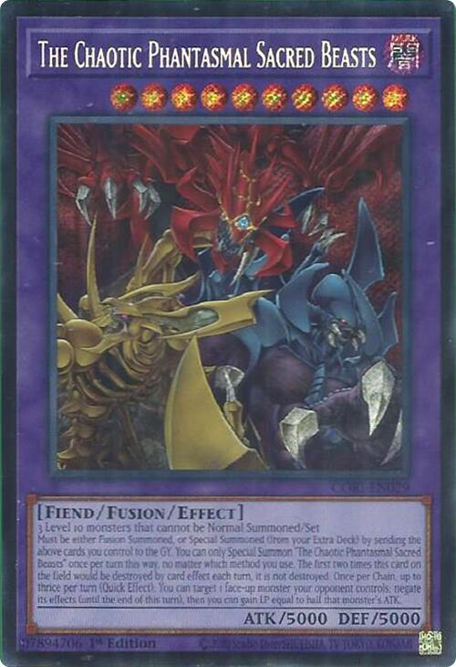 The Chaotic Phantasmal Sacred Beasts (Secret Rare) [CORI-EN029] Secret Rare | Exor Games Truro