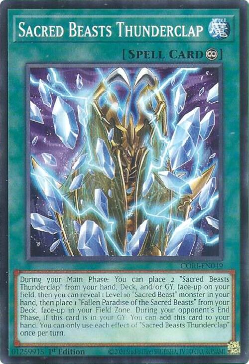 Sacred Beasts Thunderclap [CORI-EN049] Common | Exor Games Truro
