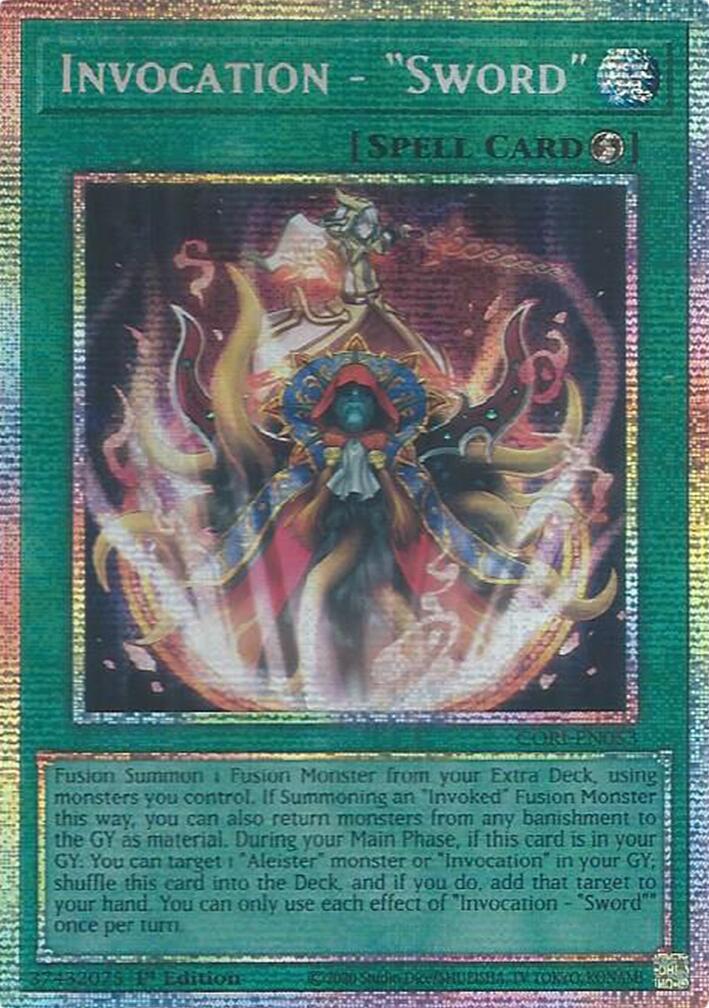 Invocation - "Sword" (Starlight Rare) [CORI-EN053] Starlight Rare | Exor Games Truro