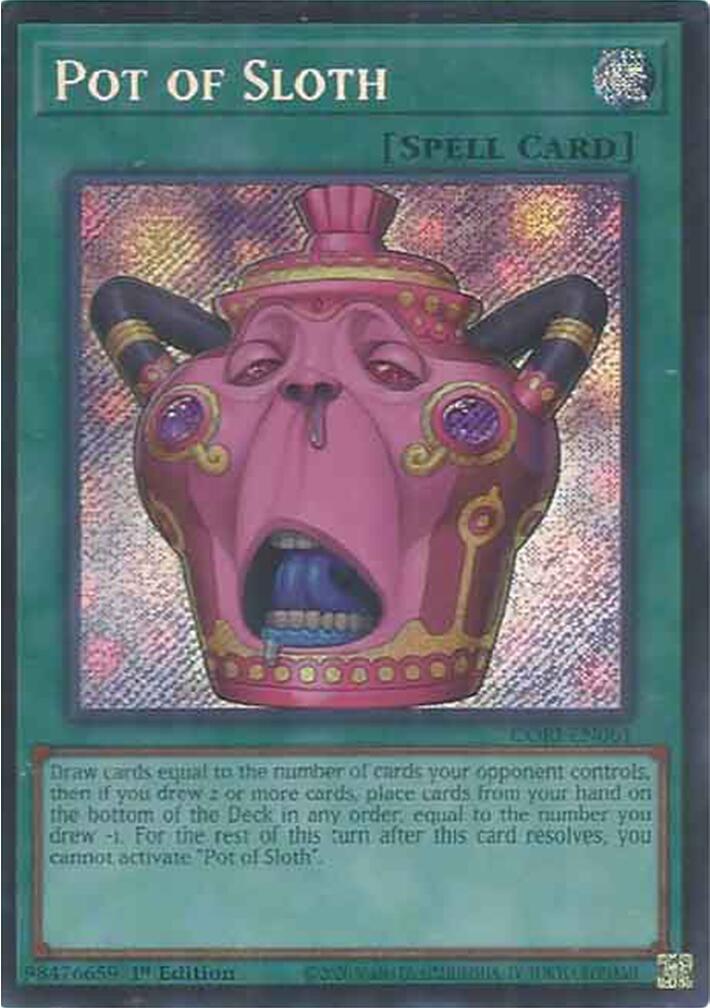 Pot of Sloth [CORI-EN061] Secret Rare | Exor Games Truro