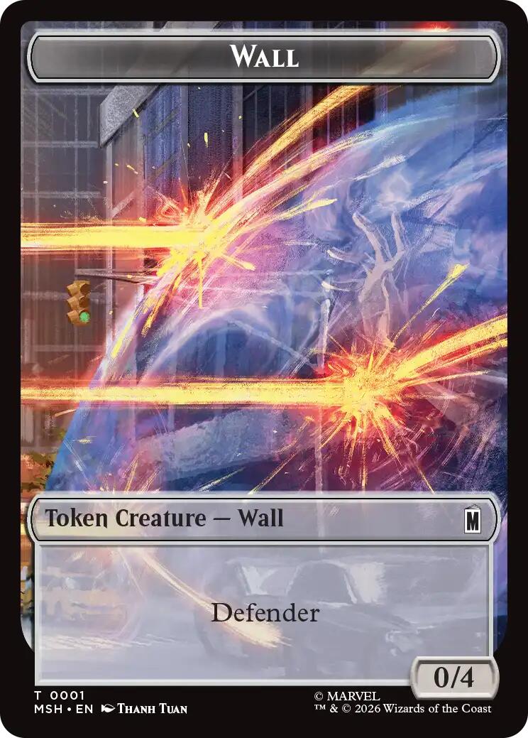Wall // Alien Double-Sided Token [Marvel Super Heroes Tokens] | Exor Games Truro