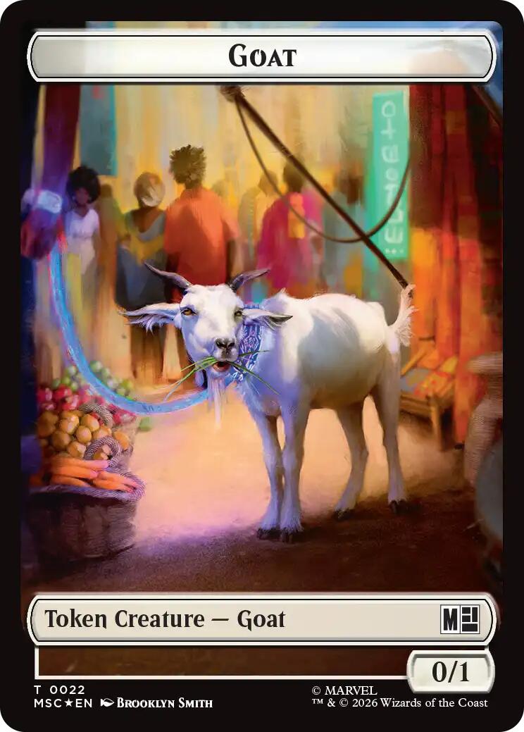Goat // Soldier Double-Sided Token (Surge Foil) [Marvel Super Heroes Commander Tokens] | Exor Games Truro
