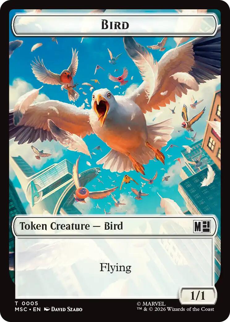 Bird // Rhino Double-Sided Token [Marvel Super Heroes Commander Tokens] | Exor Games Truro