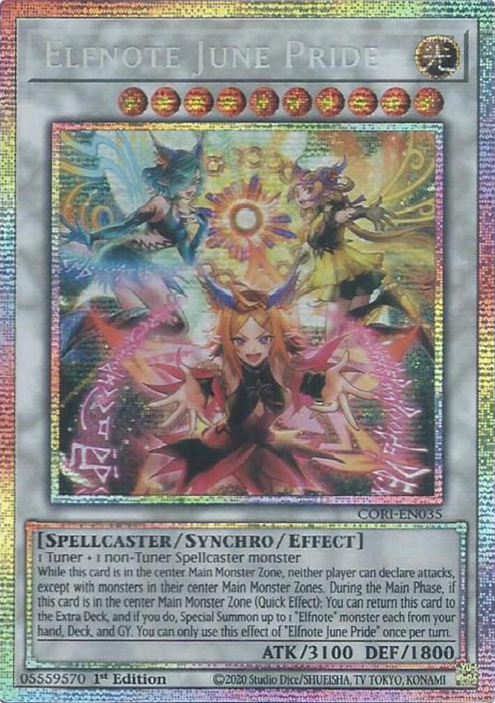 Elfnote June Pride (Starlight Rare) [CORI-EN035] Starlight Rare | Exor Games Truro
