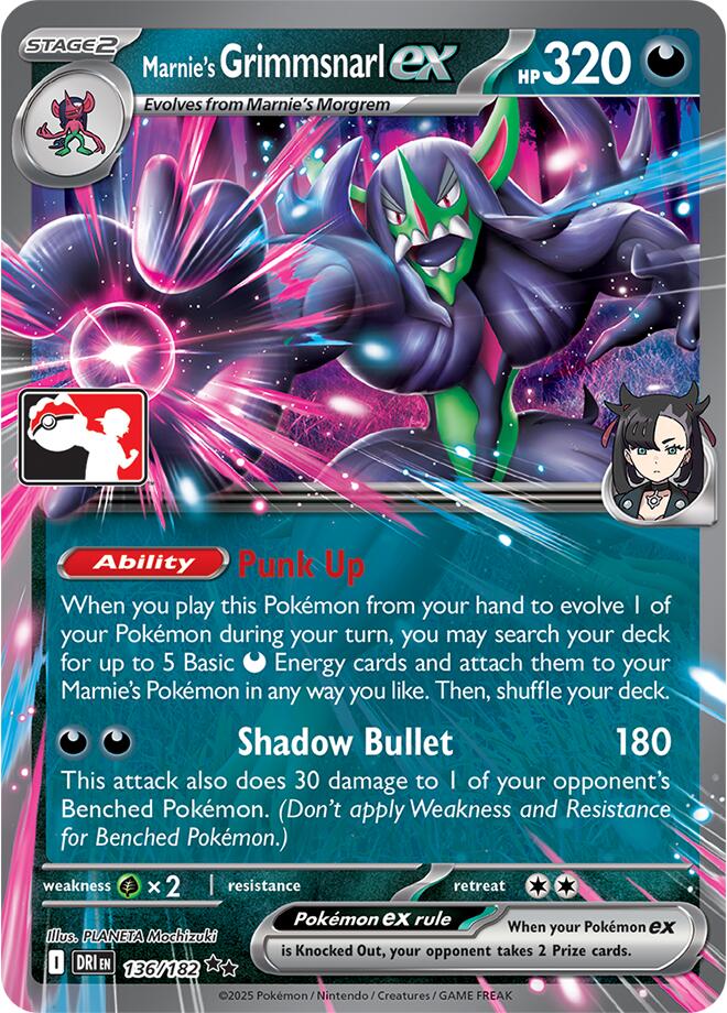 Marnie's Grimmsnarl ex (136/182) [Prize Pack Series Nine] | Exor Games Truro