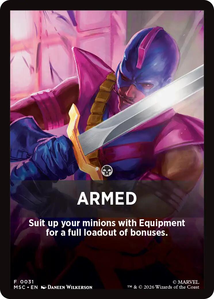 Armed Theme Card [Marvel Super Heroes Commander] | Exor Games Truro