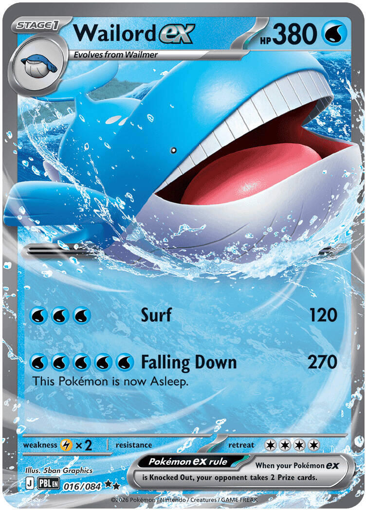 Wailord ex (016/084) [Mega Evolution: Pitch Black] | Exor Games Truro