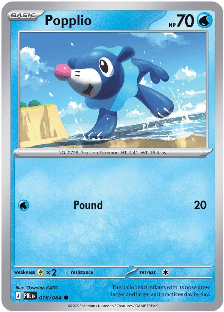 Popplio (018/084) [Mega Evolution: Pitch Black] | Exor Games Truro