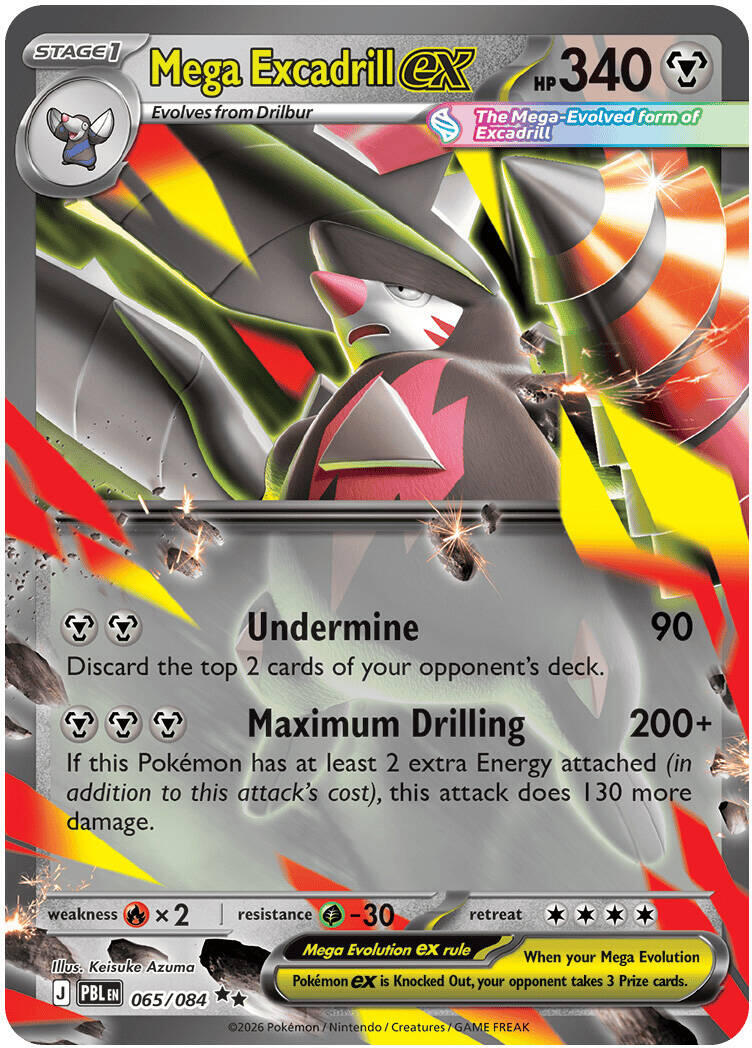Mega Excadrill ex (065/084) [Mega Evolution: Pitch Black] | Exor Games Truro