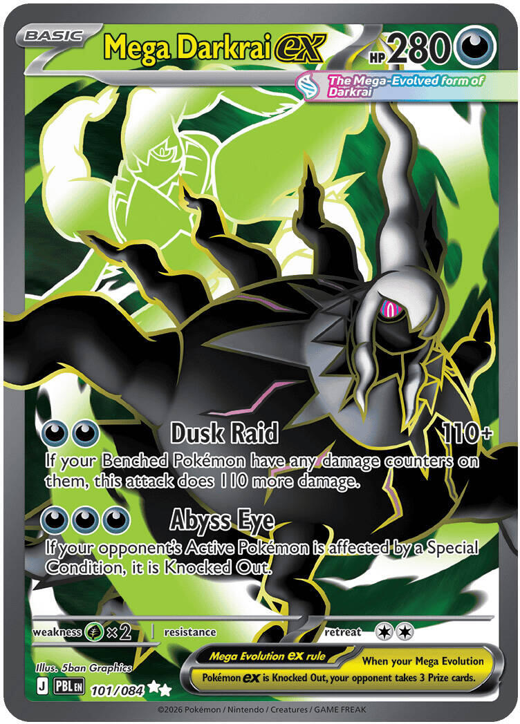 Mega Darkrai ex (101/084) [Mega Evolution: Pitch Black] | Exor Games Truro