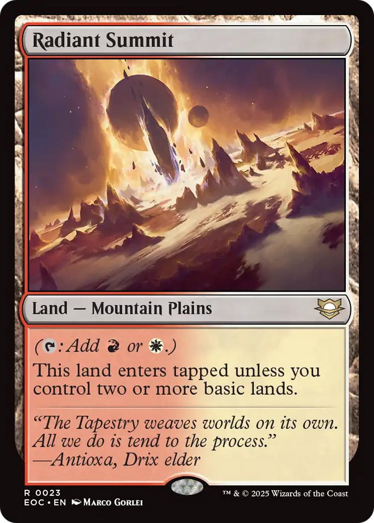 Radiant Summit [Edge of Eternities Commander] | Exor Games Truro