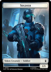 Soldier // Robot Villain Double-Sided Token [Marvel Super Heroes Tokens] | Exor Games Truro