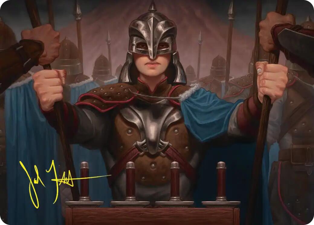 Bard's Attendant Art Card (Gold-Stamped Signature) [The Hobbit Art Series] | Exor Games Truro