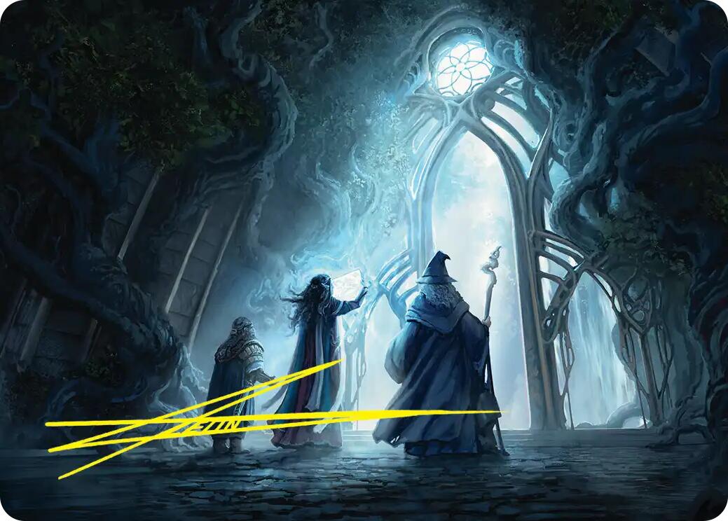 Uncover the Moon-Letters Art Card (Gold-Stamped Signature) [The Hobbit Art Series] | Exor Games Truro