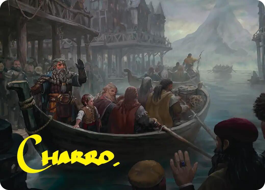 Uneasy Partings Art Card (Gold-Stamped Signature) [The Hobbit Art Series] | Exor Games Truro