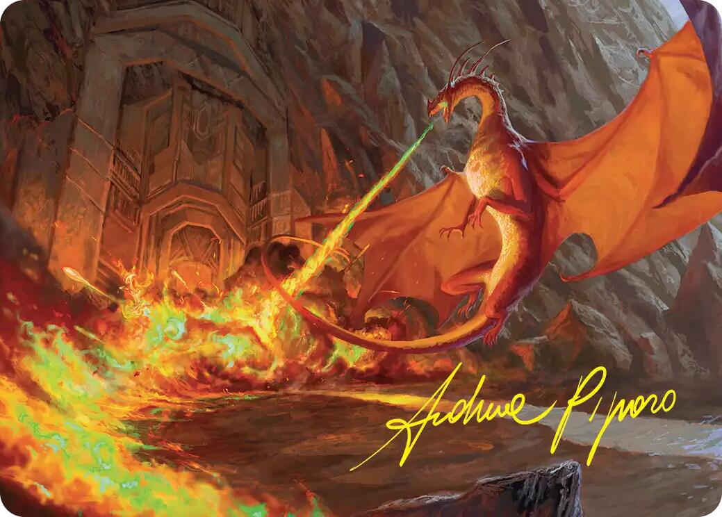 Smaug's Fury Art Card (Gold-Stamped Signature) [The Hobbit Art Series] | Exor Games Truro