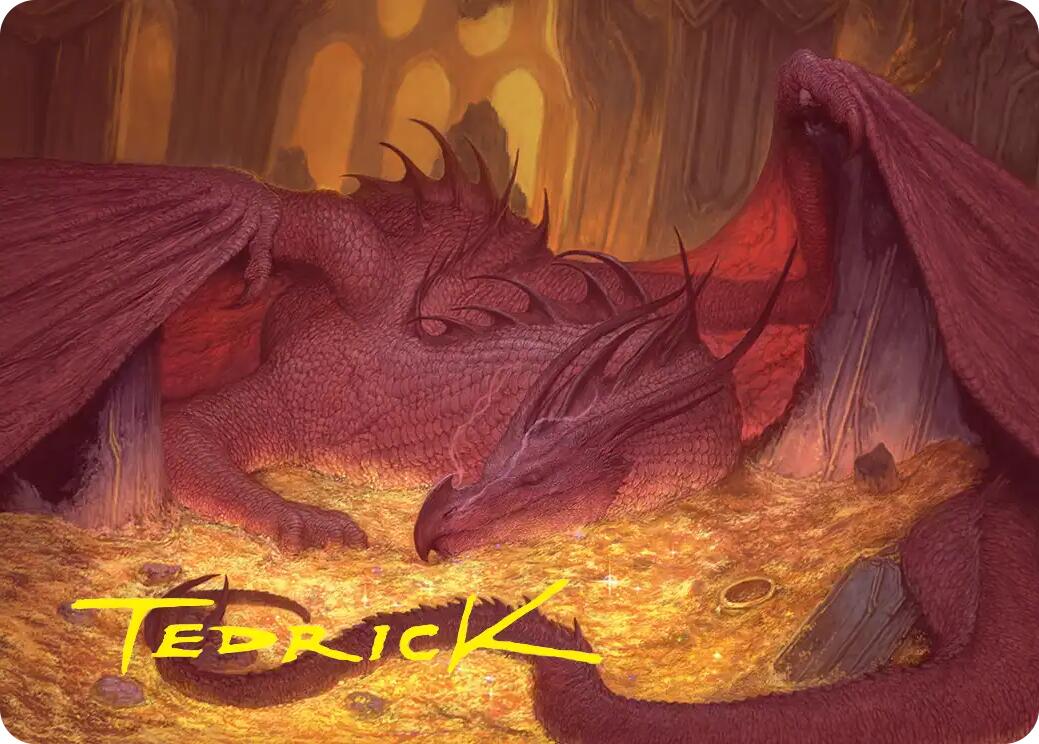 Smaug the Magnificent Art Card (Gold-Stamped Signature) [The Hobbit Art Series] | Exor Games Truro