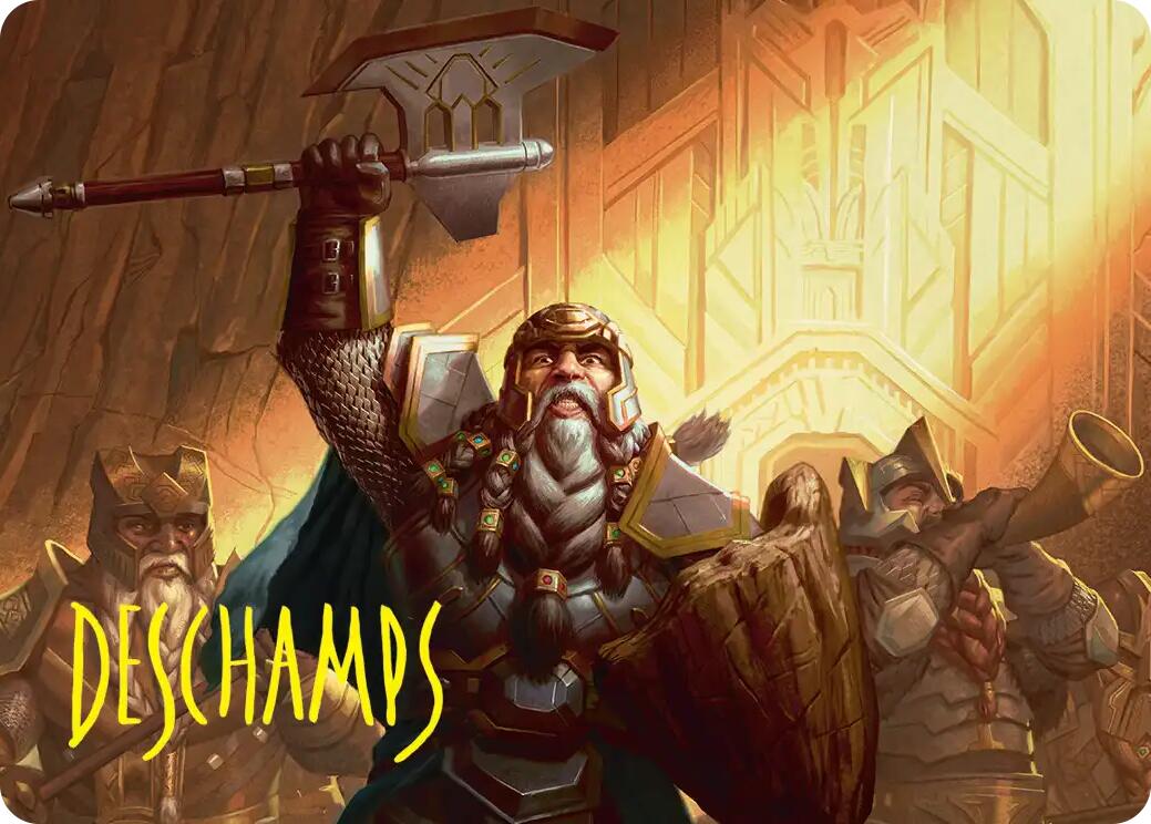 Thorin, Company's Leader Art Card (Gold-Stamped Signature) [The Hobbit Art Series] | Exor Games Truro