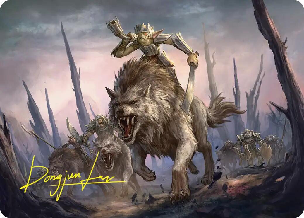 Signal the Onslaught Art Card (Gold-Stamped Signature) [The Hobbit Art Series] | Exor Games Truro