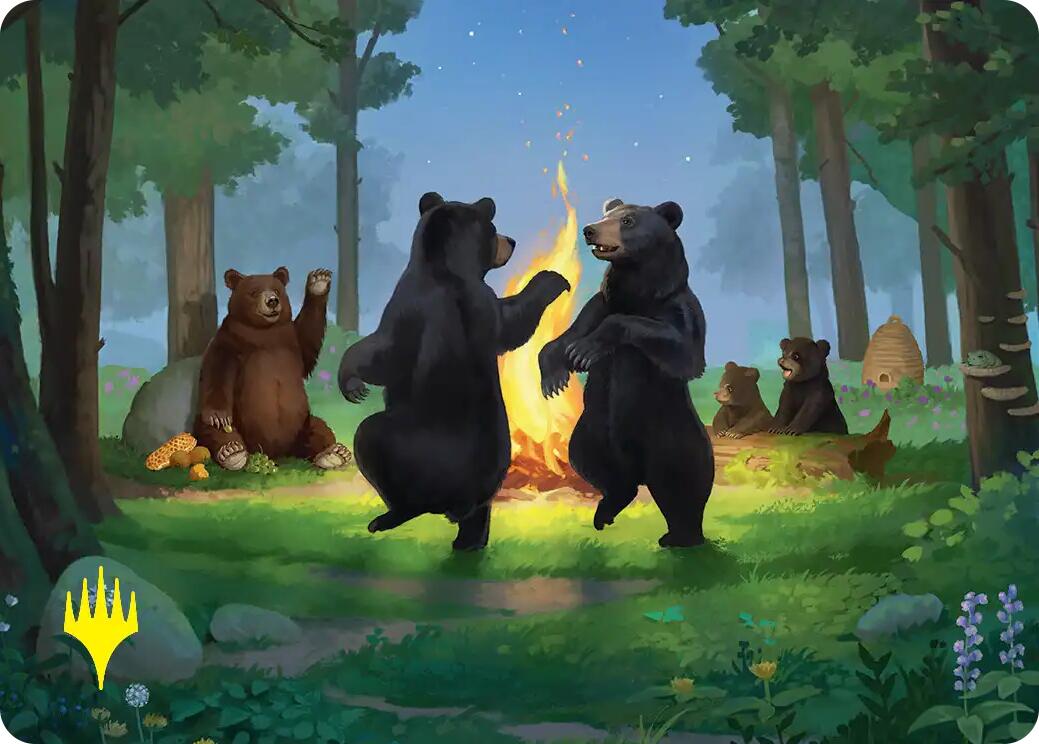 Dancing from Dark to Dawn Art Card (Gold-Stamped) [The Hobbit Art Series] | Exor Games Truro