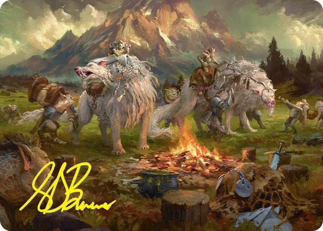Mount Gundabad Mobilizes Art Card (Gold-Stamped Signature) [The Hobbit Art Series] | Exor Games Truro