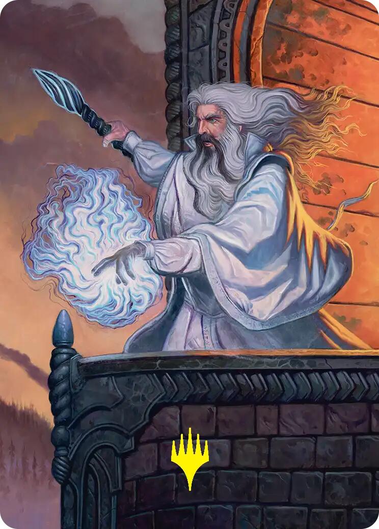 Saruman of Many Colors Art Card (Gold-Stamped) [The Hobbit Art Series] | Exor Games Truro