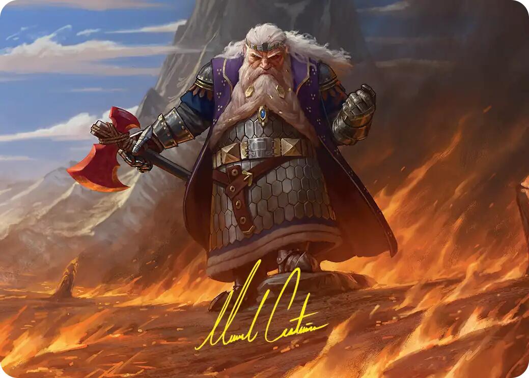 Dain of the Ancient Halls Art Card (Gold-Stamped Signature) [The Hobbit Art Series] | Exor Games Truro