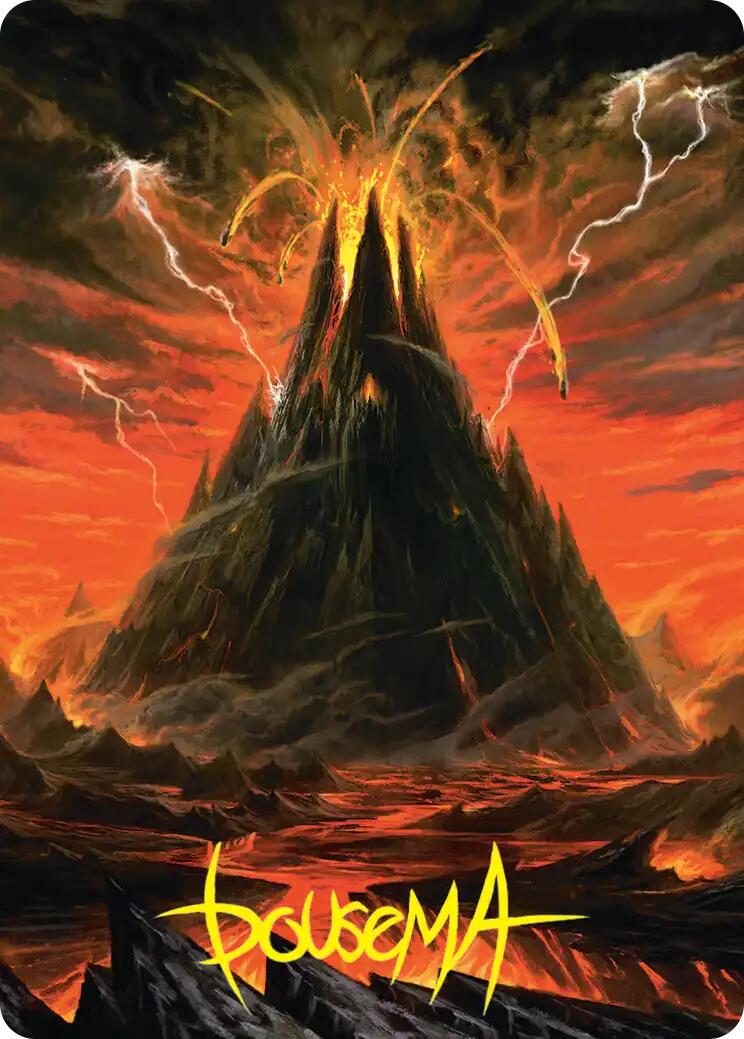 Mount Doom Art Card (Gold-Stamped Signature) [The Hobbit Art Series] | Exor Games Truro