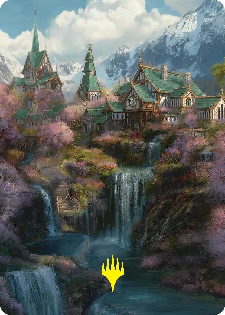 Rivendell Art Card (Gold-Stamped) [The Hobbit Art Series] | Exor Games Truro