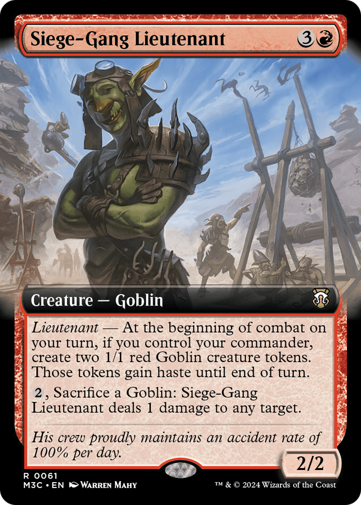 Siege-Gang Lieutenant (Extended Art) (Ripple Foil) [Modern Horizons 3 Commander] | Exor Games Truro