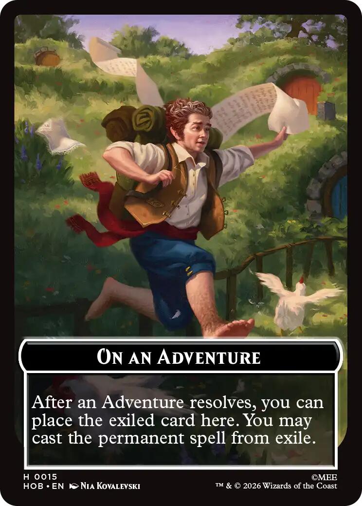 On an Adventure // Enduring Story Double Sided Token [The Hobbit Tokens] | Exor Games Truro