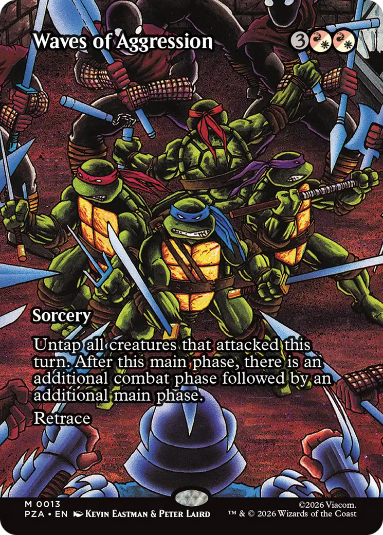 Waves of Aggression (Borderless) [Teenage Mutant Ninja Turtles Eternal-Legal] | Exor Games Truro