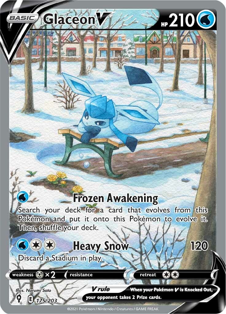 Glaceon V (175/203) [Sword & Shield: Evolving Skies] | Exor Games Truro