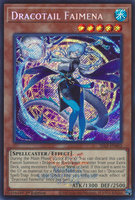 Dracotail Faimena (Emblazoned Secret Rare) [26LP-EN002] Secret Rare | Exor Games Truro