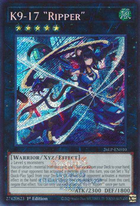 K9-17 Ripper (Emblazoned Secret Rare) [26LP-EN010] Secret Rare | Exor Games Truro
