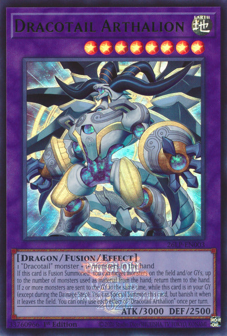 Dracotail Arthalion (Emblazoned) [26LP-EN003] Ultra Rare | Exor Games Truro