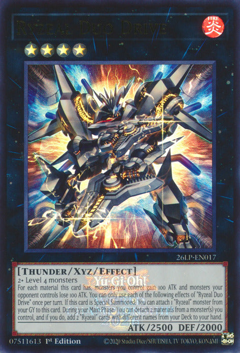 Ryzeal Duo Drive (Emblazoned) [26LP-EN017] Ultra Rare | Exor Games Truro