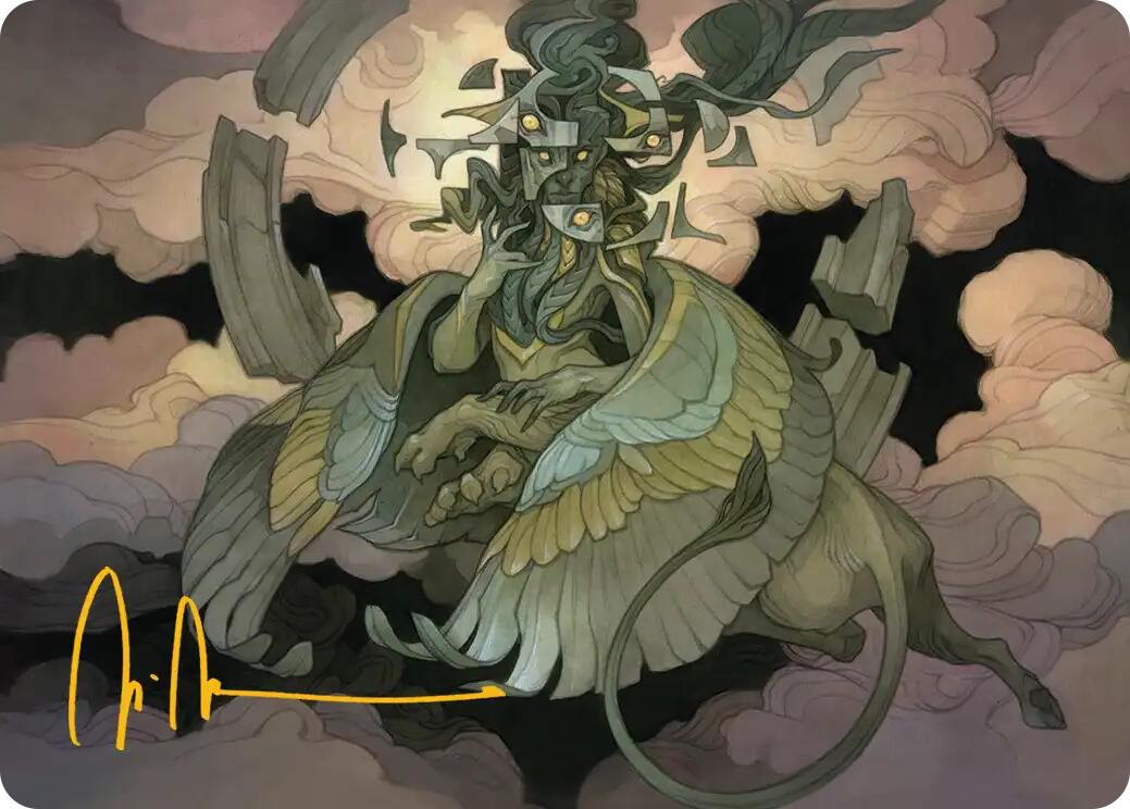 Sphinx of False Conclusions Art Card (Gold-Stamped Signature) [Reality Fracture Art Series] | Exor Games Truro