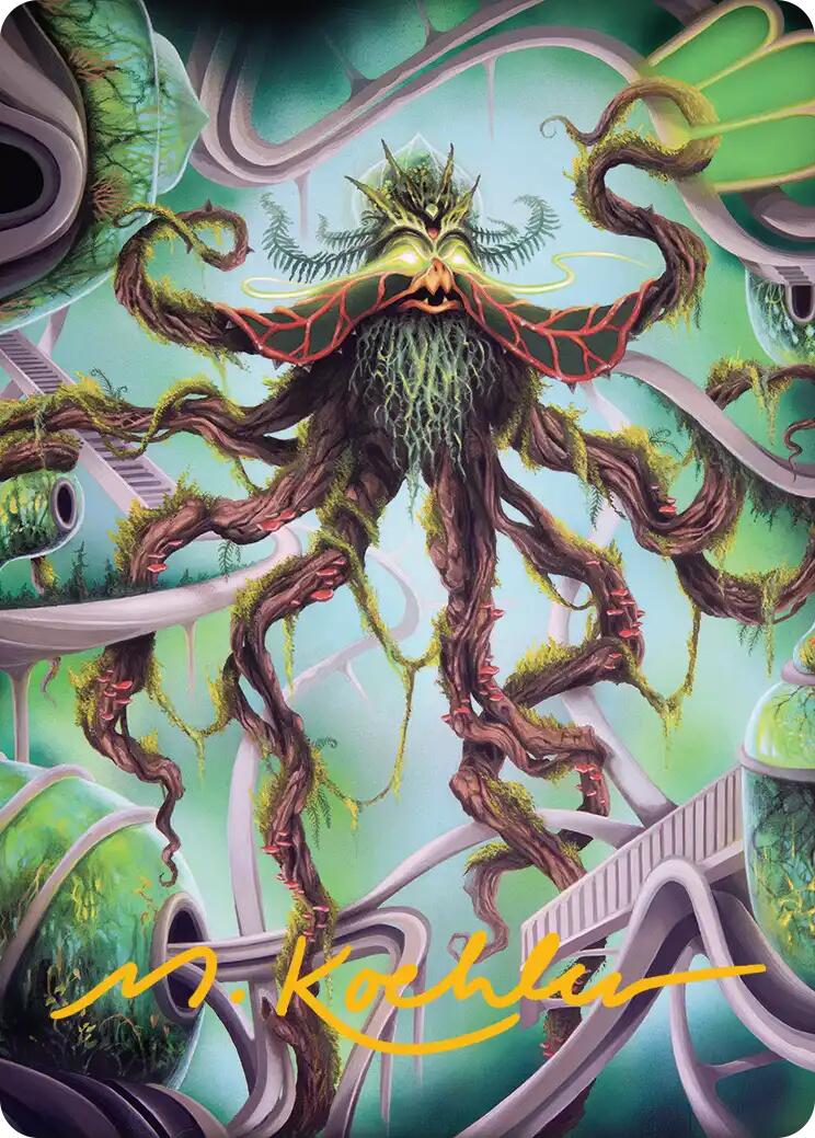Verdant Kraken Art Card (Gold-Stamped Signature) [Reality Fracture Art Series] | Exor Games Truro