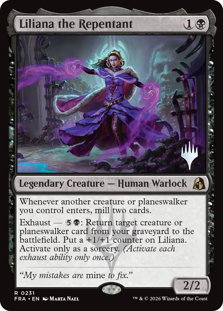 Liliana the Repentant [Reality Fracture Promos] | Exor Games Truro