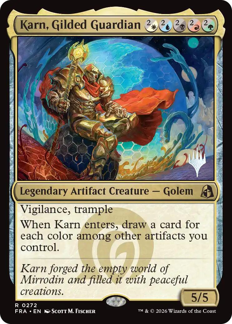 Karn, Gilded Guardian [Reality Fracture Promos] | Exor Games Truro
