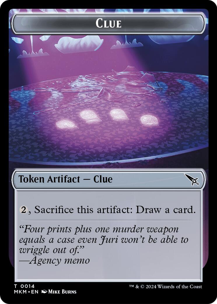 Food // Clue Token Double-Sided Token [Secrets of Strixhaven Tokens] | Exor Games Truro
