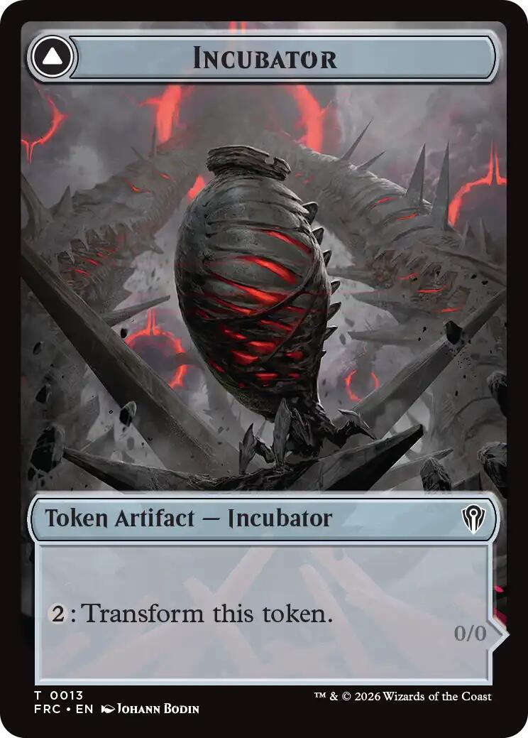 Phyrexian // Incubator Double-Sided Token [Reality Fracture Commander Tokens] | Exor Games Truro