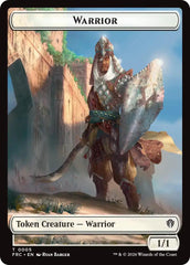 Warrior // Shark Double-Sided Token [Reality Fracture Commander Tokens] | Exor Games Truro