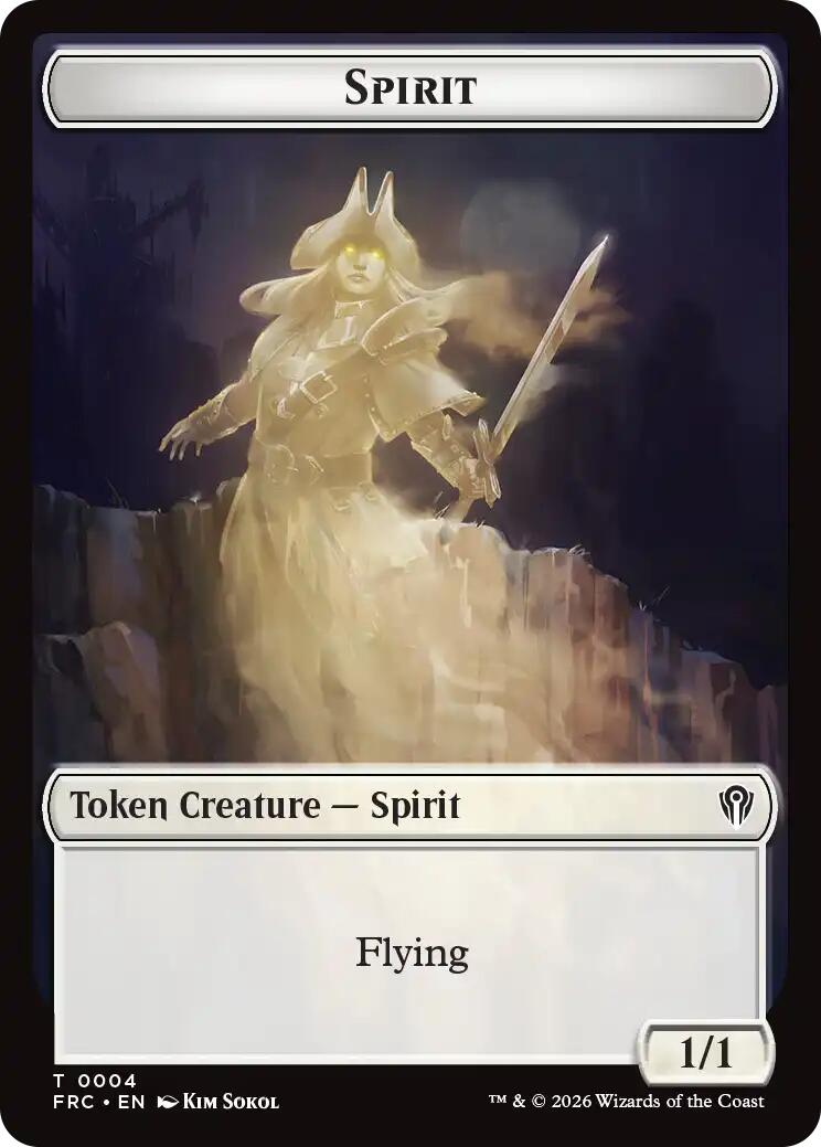 Spirit // Jace Double-Sided Token [Reality Fracture Commander Tokens] | Exor Games Truro