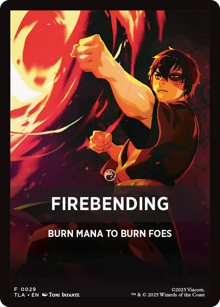 Firebending Theme Card (0029) [Avatar: The Last Airbender Tokens] | Exor Games Truro