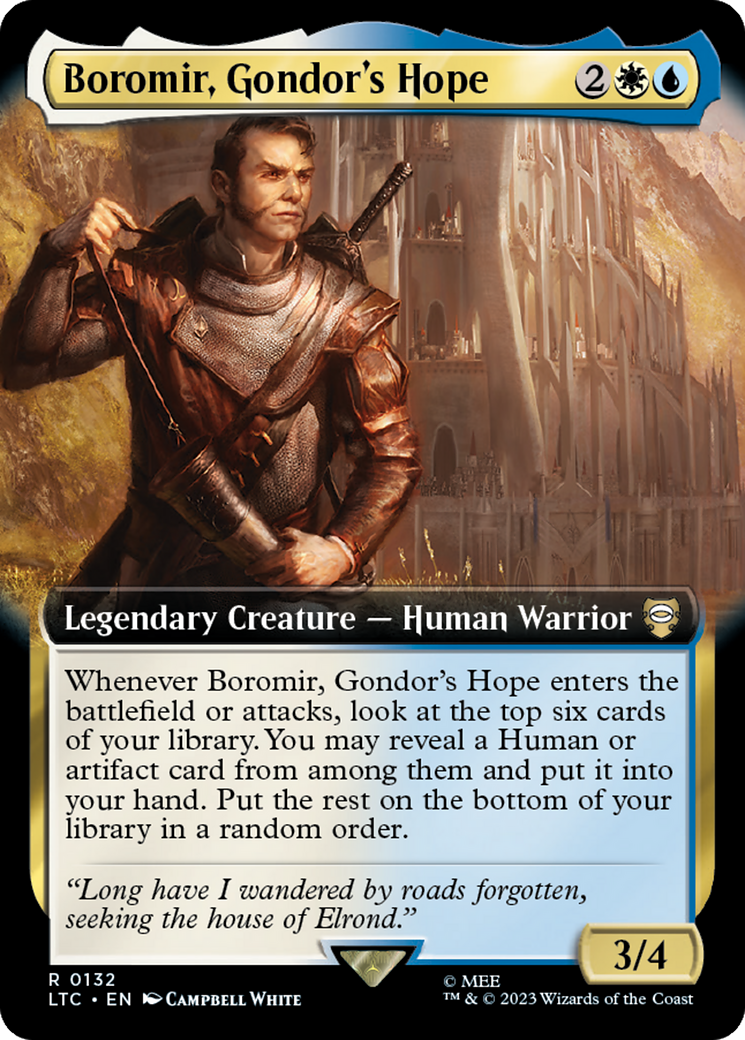 Boromir, Gondor's Hope (Extended Art) [The Lord of the Rings: Tales of Middle-Earth Commander] | Exor Games Truro