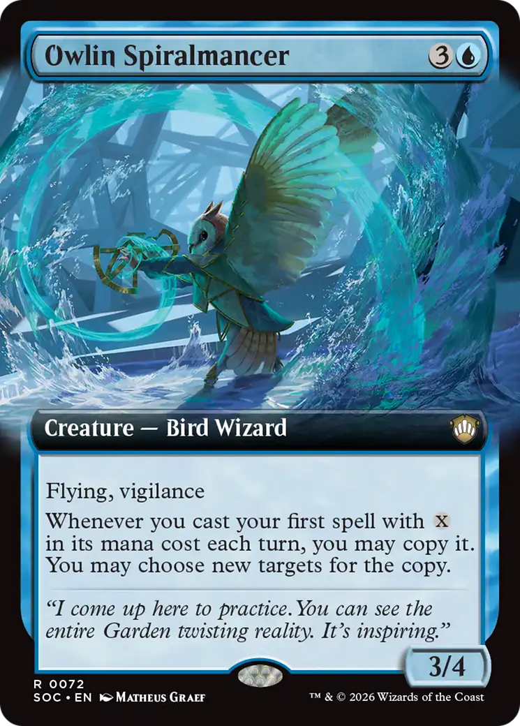 Owlin Spiralmancer (Extended Art) [Secrets of Strixhaven Commander] | Exor Games Truro