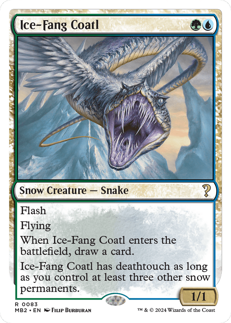 Ice-Fang Coatl (White Border) [Mystery Booster 2] | Exor Games Truro